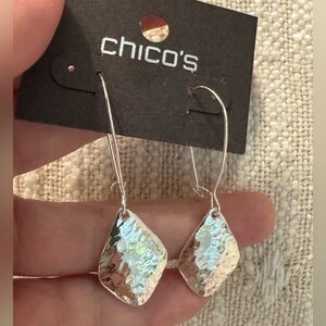 0239-Chico's Textured Silver Earrings